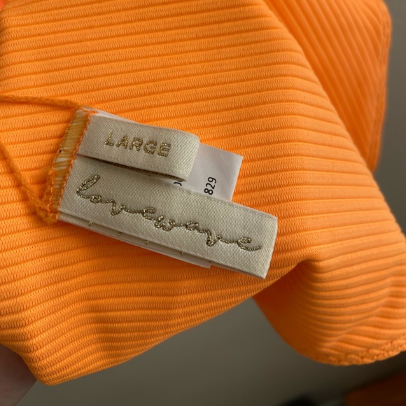 Lovewave the Maxie one piece swimsuit in bright orange size Large - Picture 6 of 6